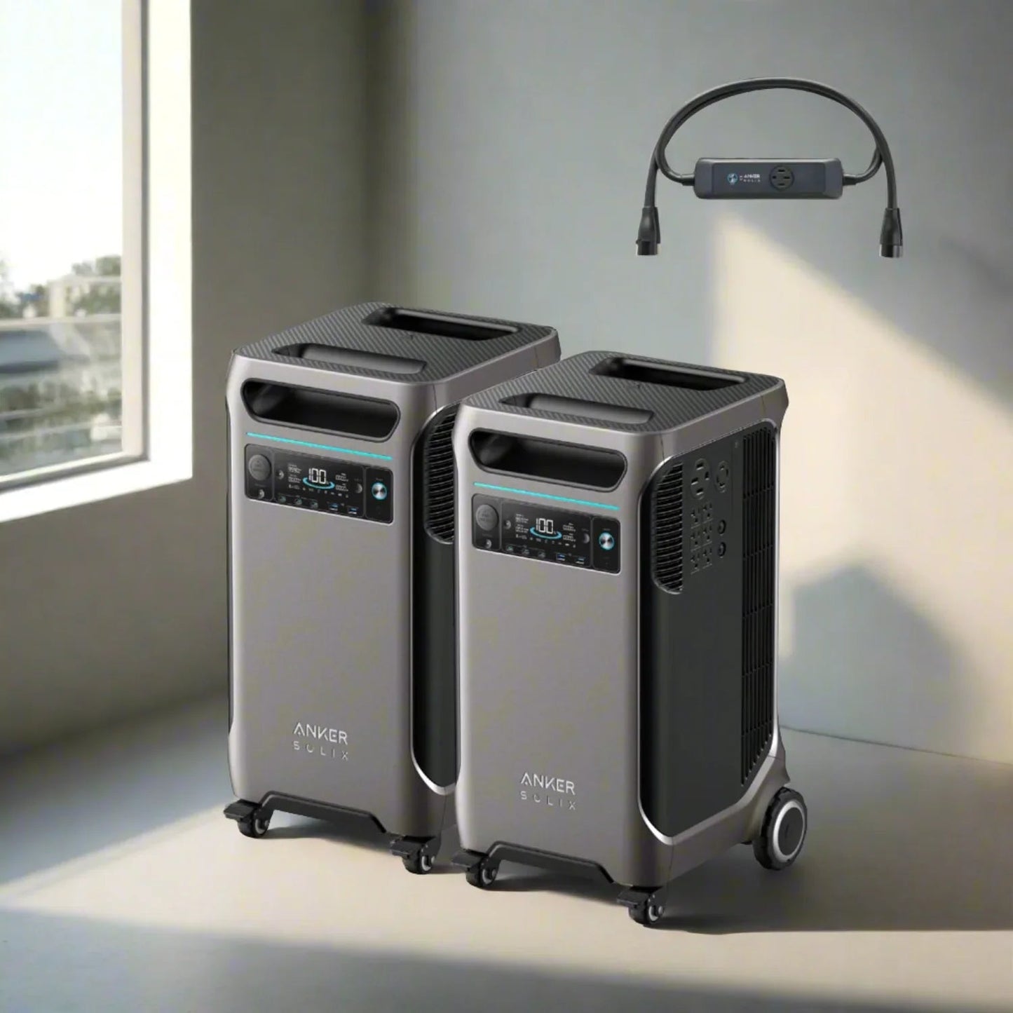 Anker SOLIX F3800 x 2 + Double Power Hub (With a Free Anker SOLIX F3800 Protective Cover Bag)