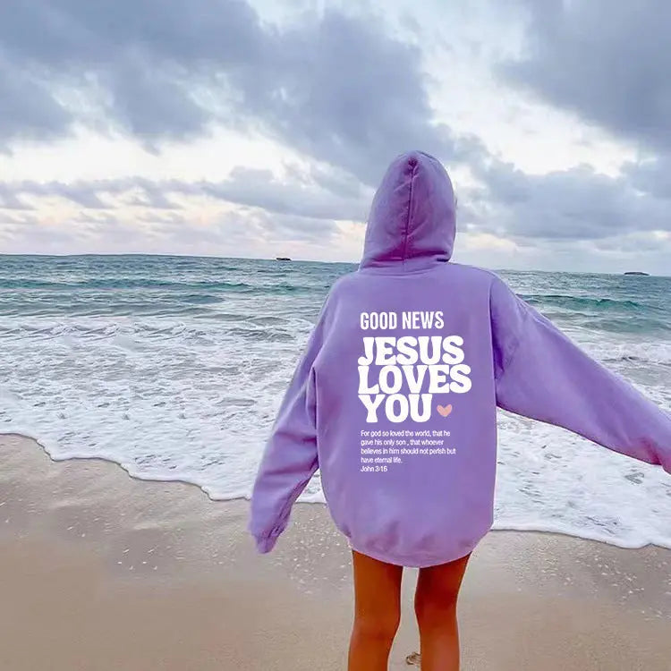 Jesus Loves You Women Velvet Sweater Swag House