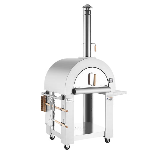 Empava PG05 – Outdoor Wood-Fired Pizza Oven (Stainless Steel Build - Portable Design for Backyard Cooking)