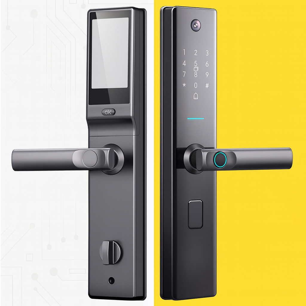 Smart Home Anti-Theft Fingerprint Door Lock – 0.1-Second Recognition, Semi-Automatic Latch, Modern Luxury Finish