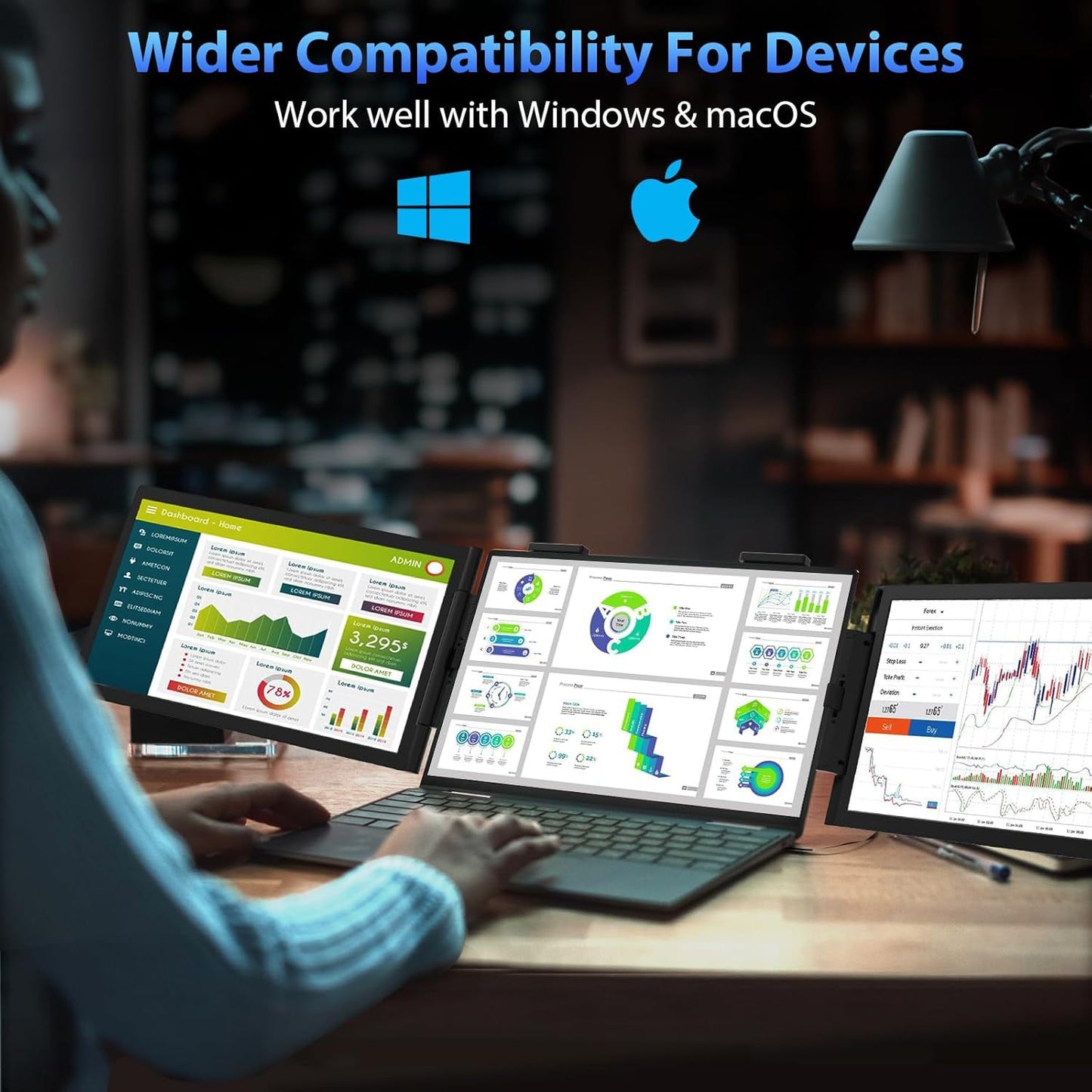 14-inch Dual-Screen Portable Monitor Laptop Expansion Screen