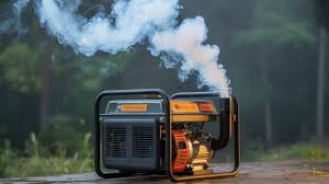 Gas generator producing exhaust outdoors
