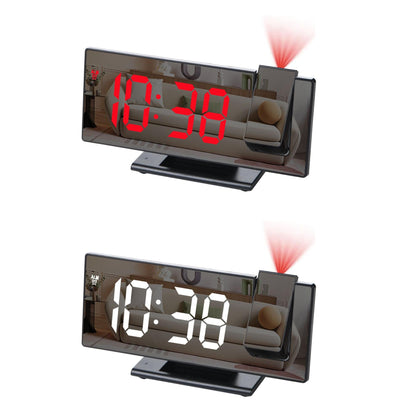 Ultimate Bedside Wake-Up Bundle: Projection Digital Alarm Clock with Free LED Candle Lights