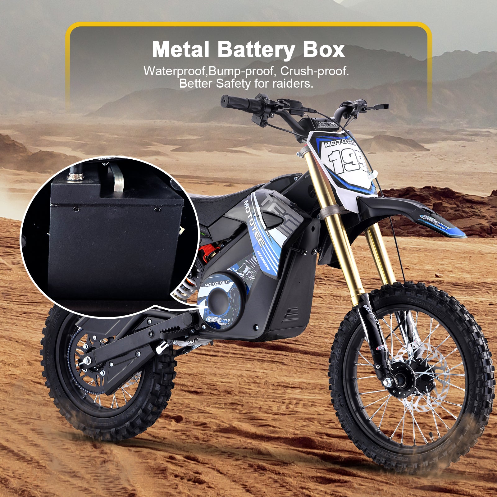 MotoTec Pro 48V 1800W Electric Dirt Bike