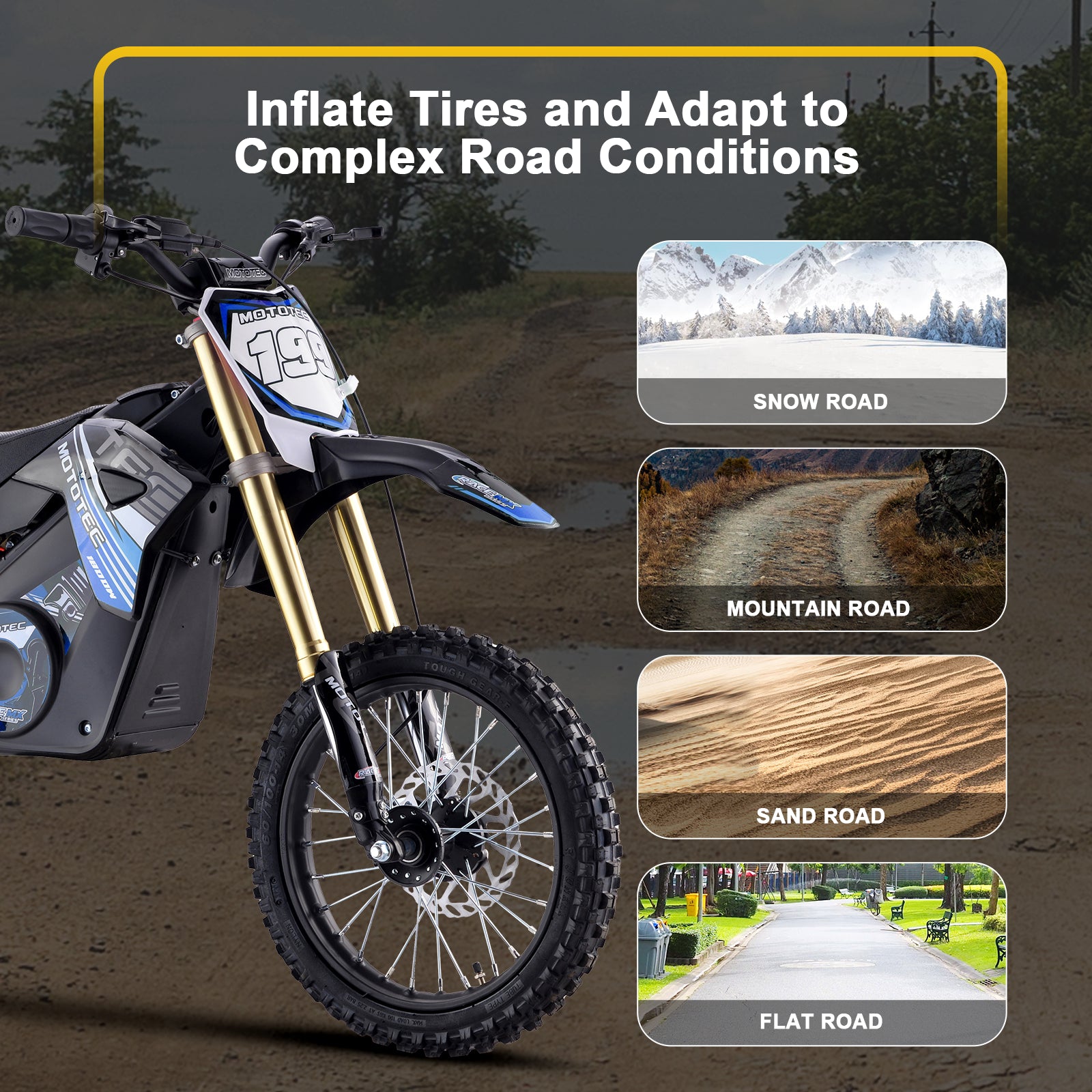 MotoTec Pro 48V 1800W Electric Dirt Bike
