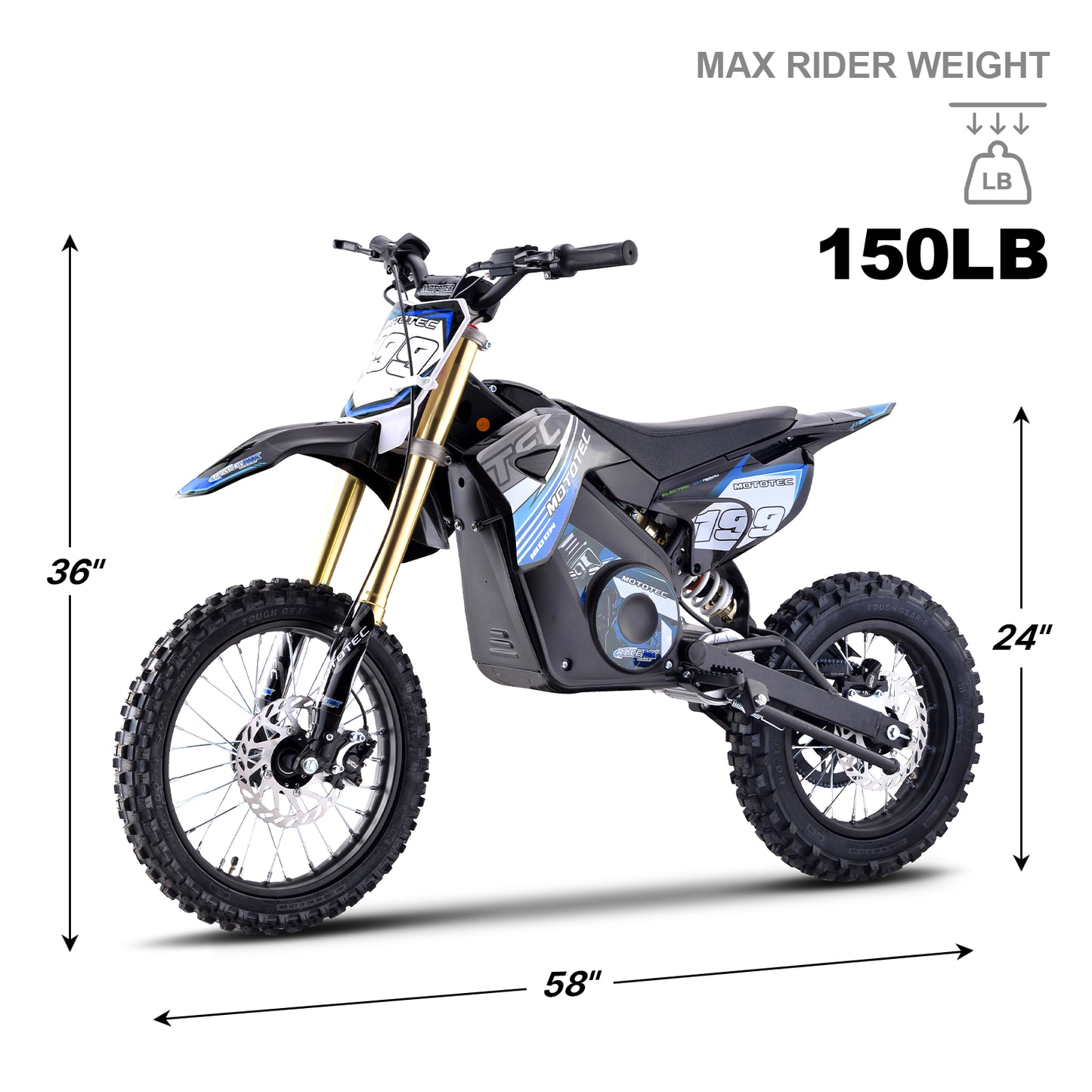 MotoTec Pro 48V 1800W Electric Dirt Bike by Swag House Store