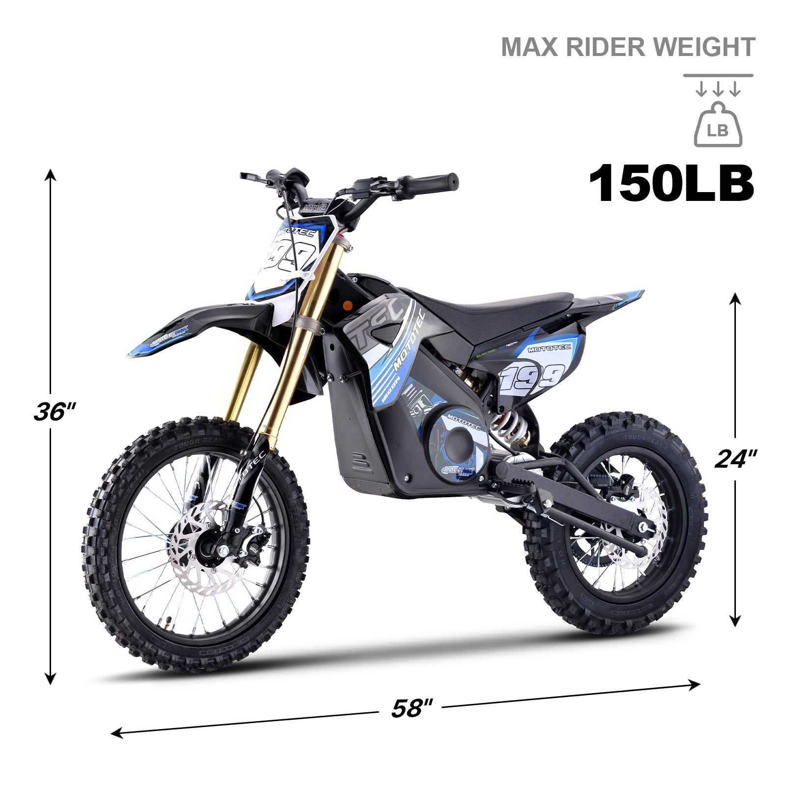 MotoTec Pro 48V 1800W Electric Dirt Bike