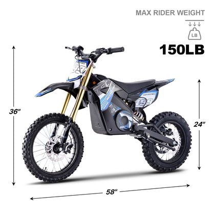 MotoTec Pro 48V 1800W Electric Dirt Bike by Swag House Store