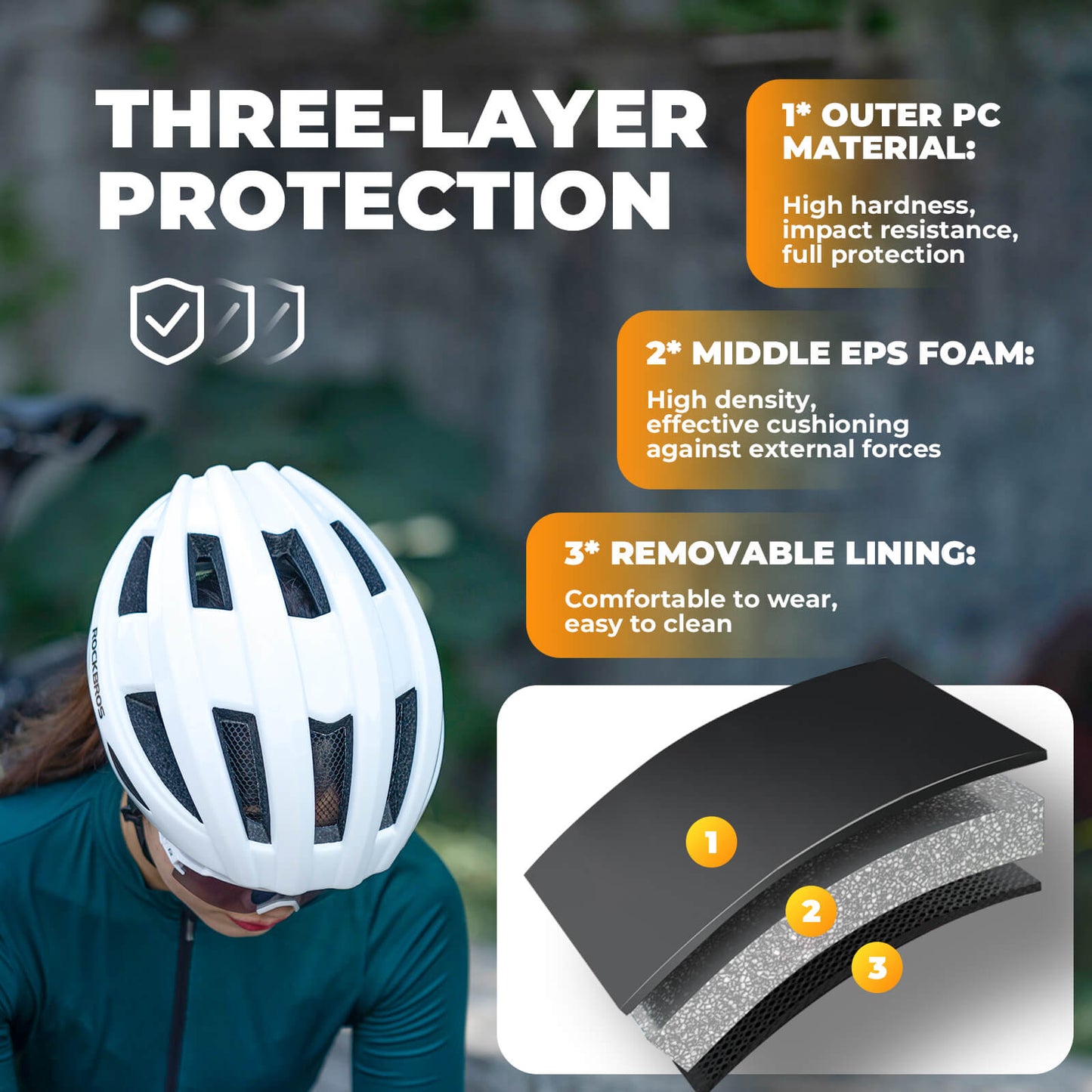 Hill Bike Helmet With Rear Light