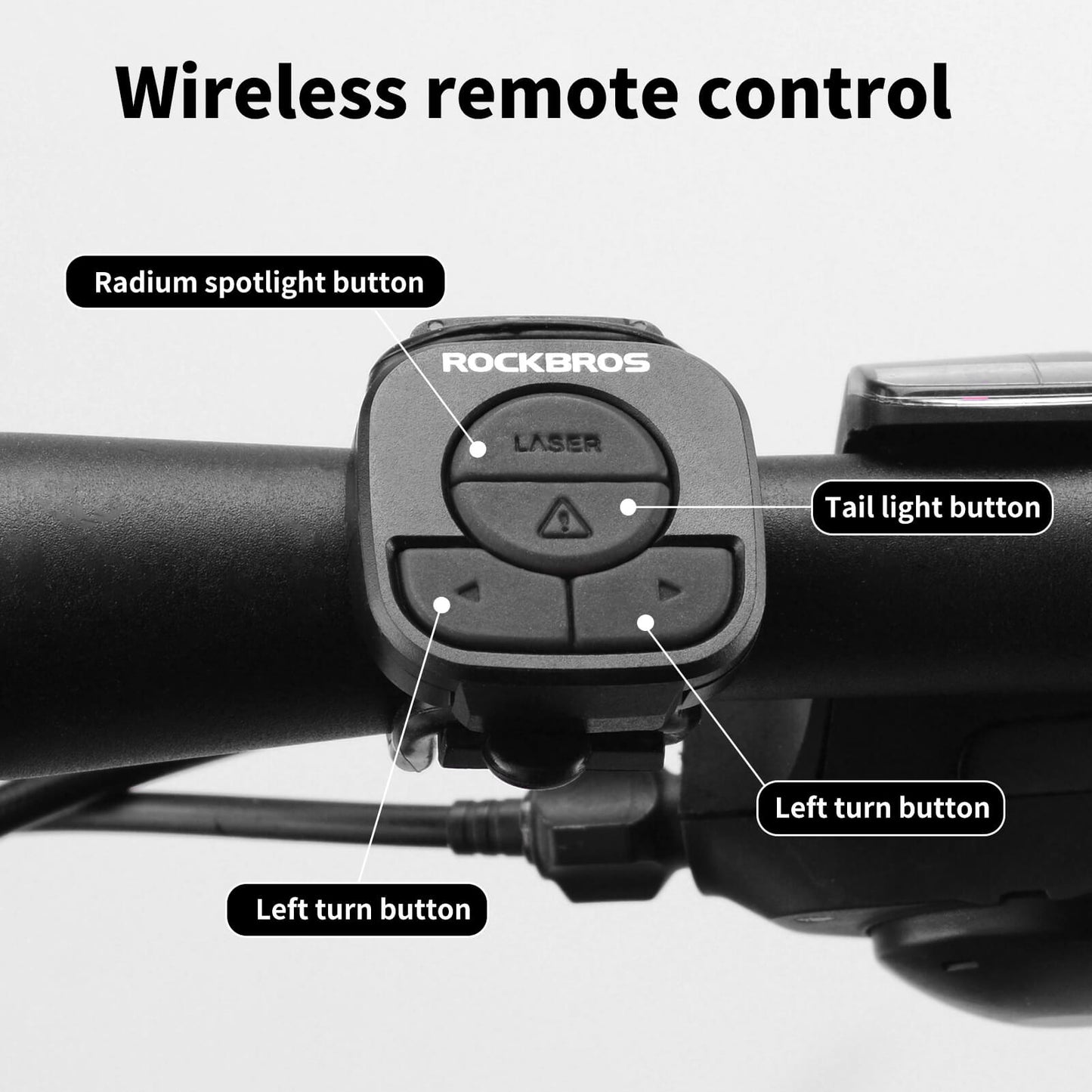 Smart Bike Tail Light with Remote Turn Signals & Laser