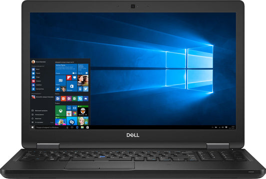 Dell Latitude 5590 14-inch light gaming laptop, i5 3.60GHz, refurbished, Windows 11 Pro, open on desk