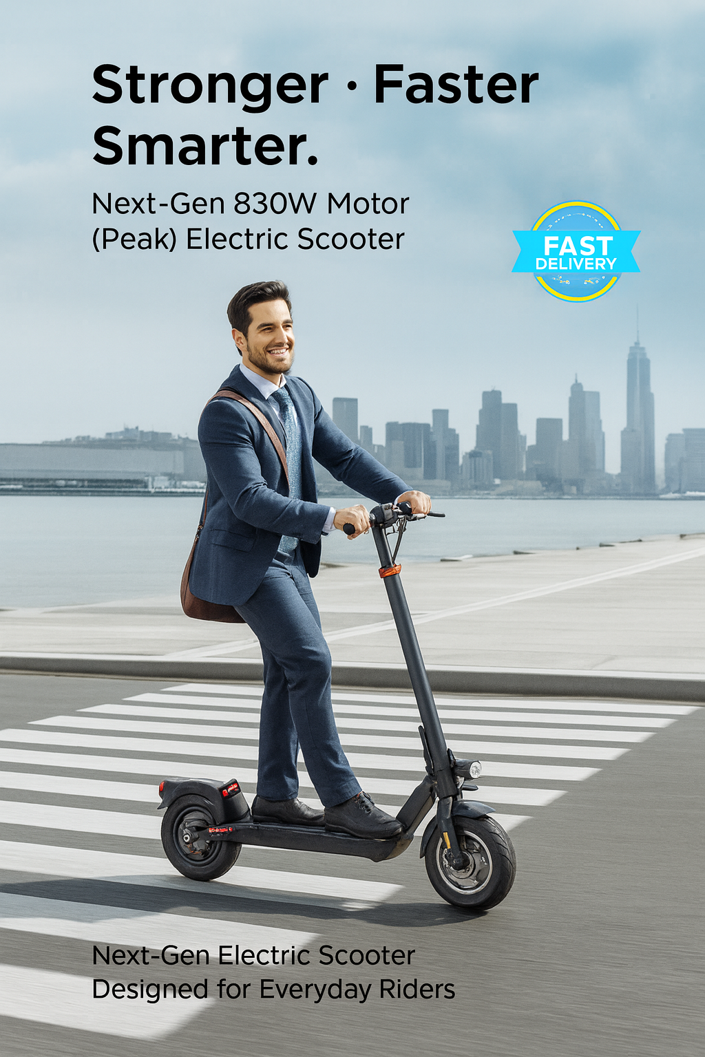 500W Folding Electric Scooter – 48V 18Ah Battery, 10-Inch Tires, Long-Range Adult E-Scooter