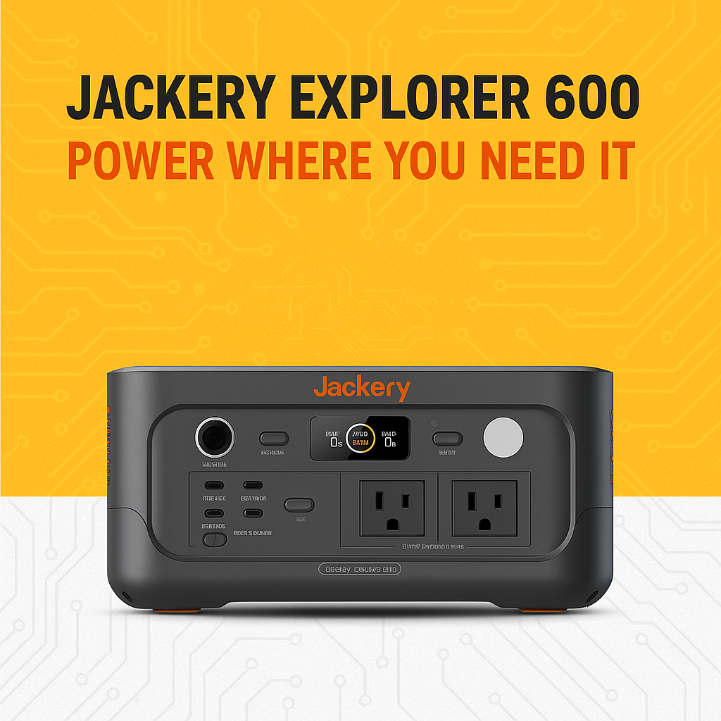 Jackery Explorer 600 v2 Portable Power Station – 640Wh | 500W (1000W Surge) | LiFePO₄