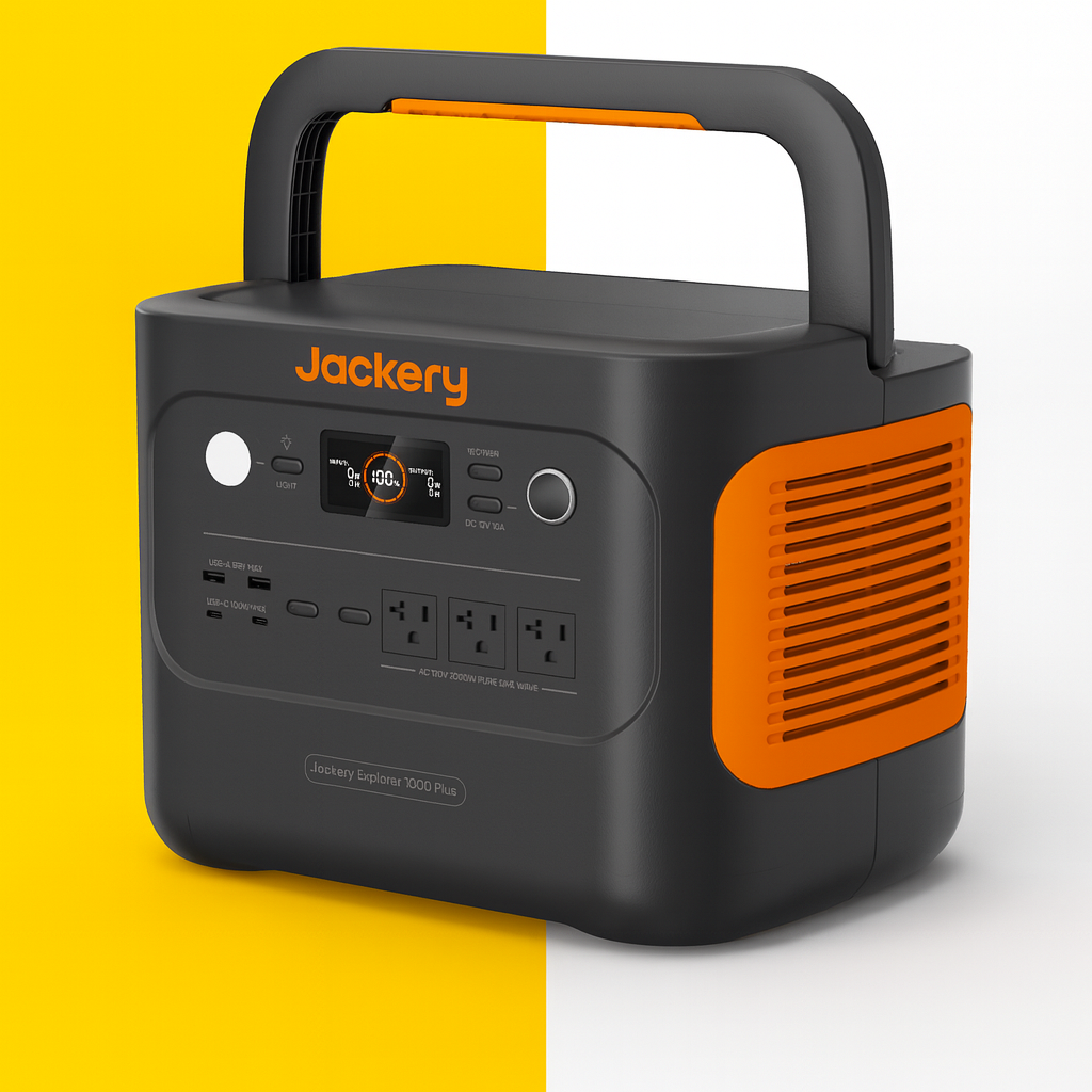 Jackery Explorer 1000 Plus Portable Power Station – 1264Wh | 2000W Output | LiFePO₄ | Expandable Power System