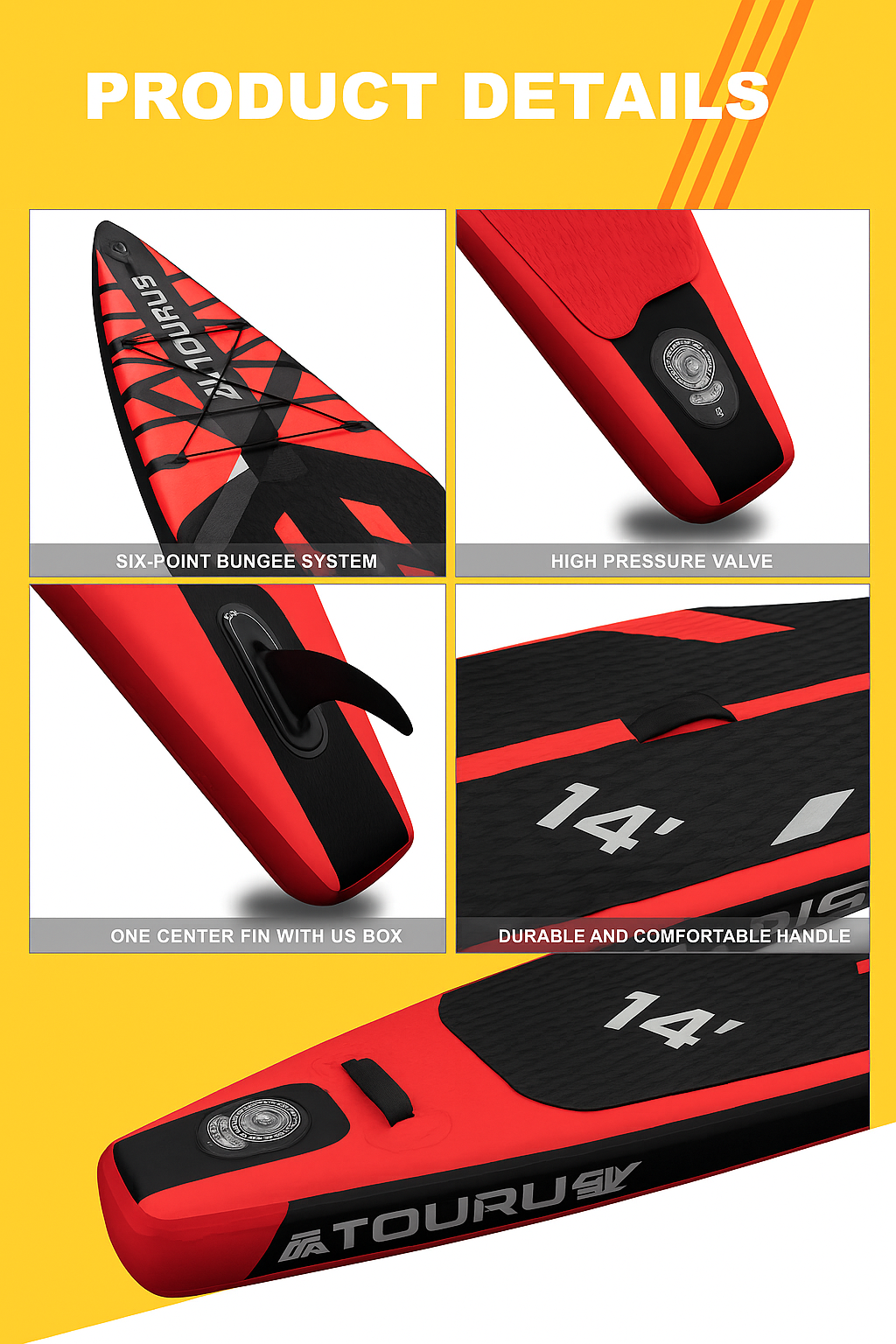 14’ Inflatable Race Paddle Board – Premium Performance (5-Year Warranty + Full Kit)